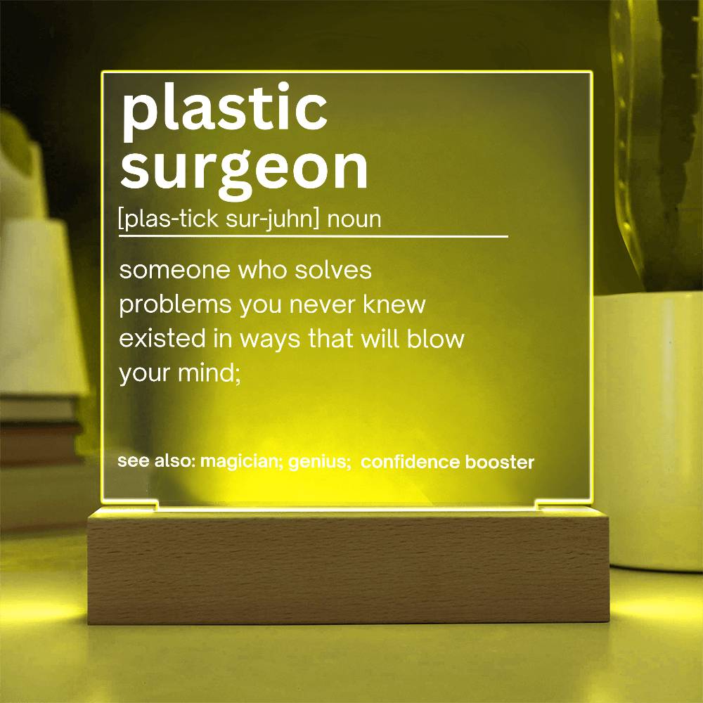 Plastic Surgeon Personalized Gift Acrylic Plaque 1