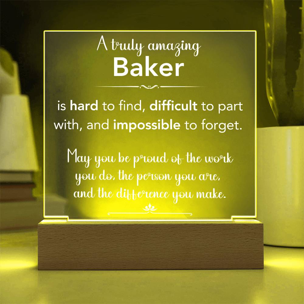 A Truly Amazing Baker Acrylic Plaque