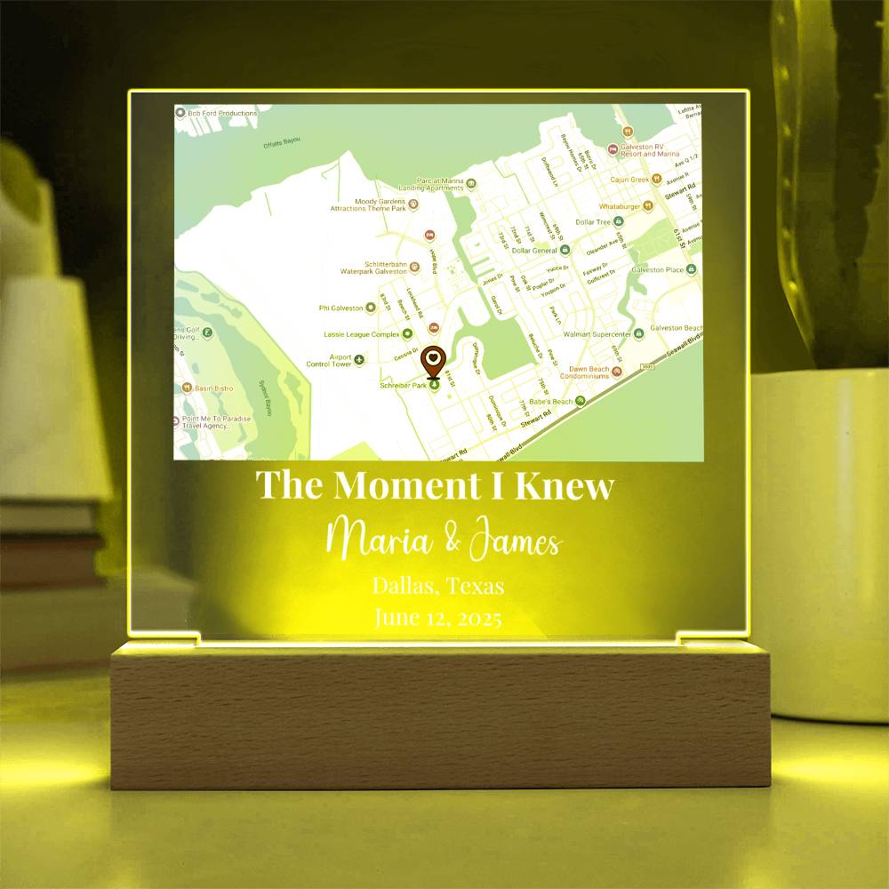 Custom Love Story Location Keepsake