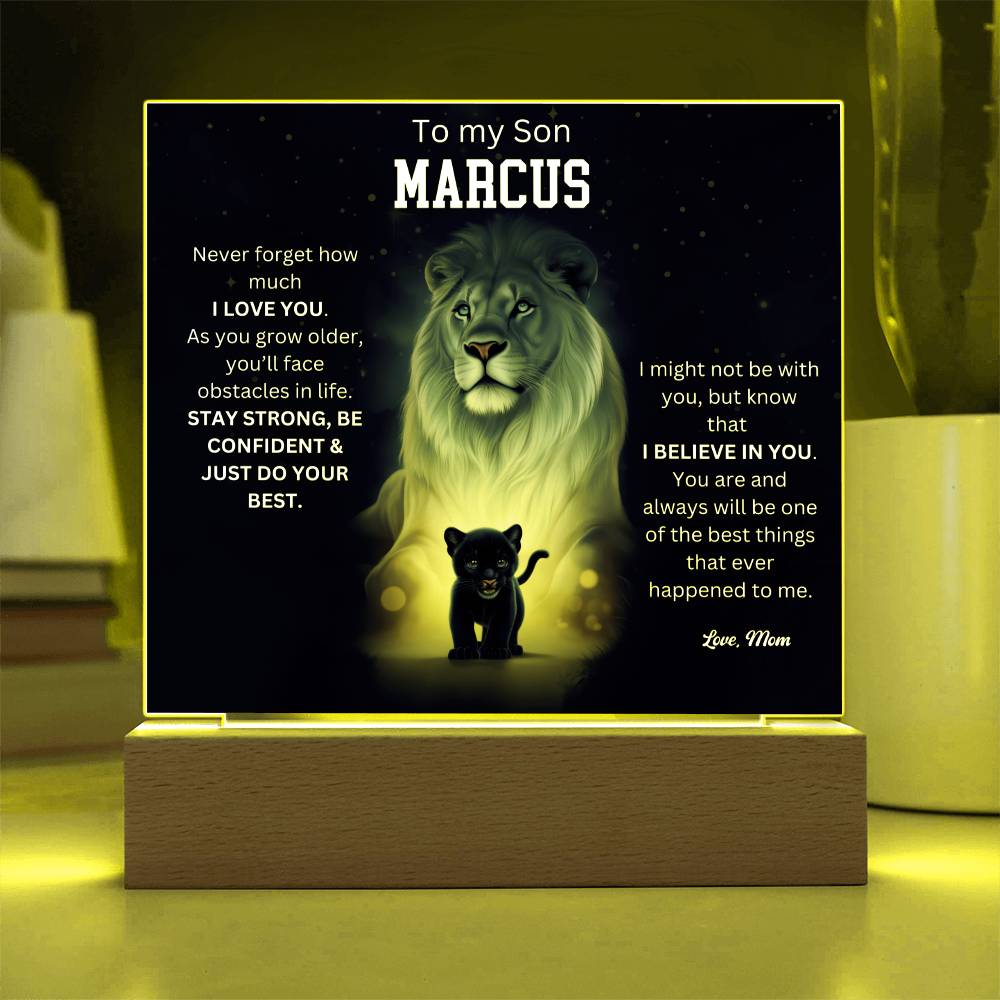 Marcus 1 - Printed Squeare Acrylic Plaque