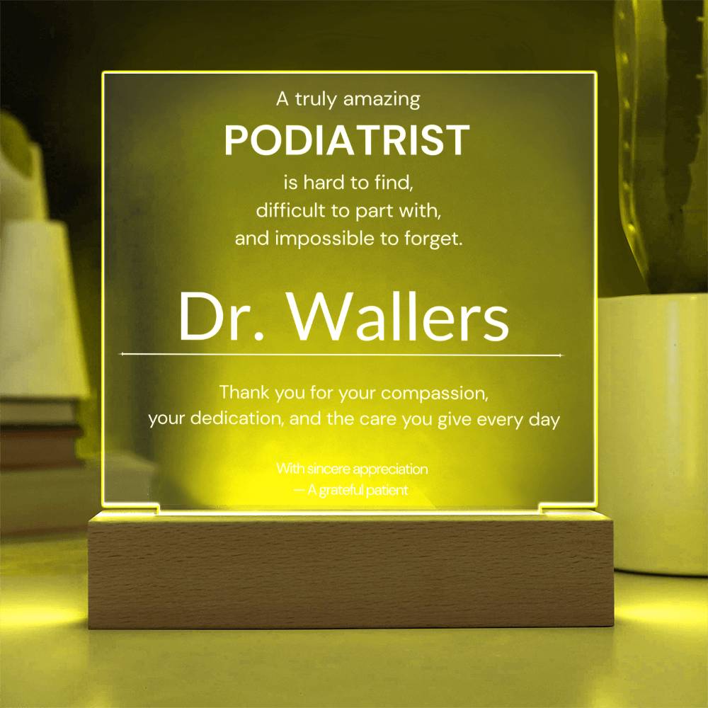Personalized Podiatrist Appreciation Gift from Patient