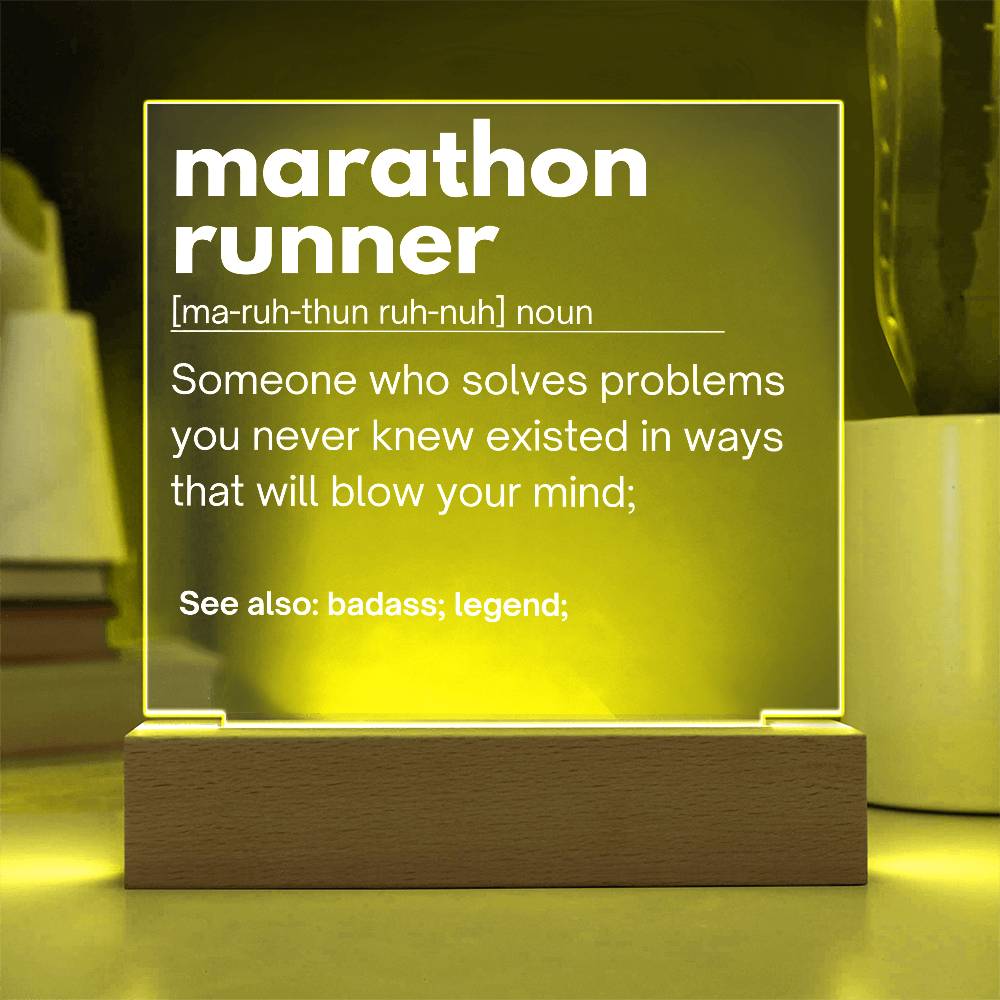 Marathon Runner Personalized Gift Acrylic Plaque 2