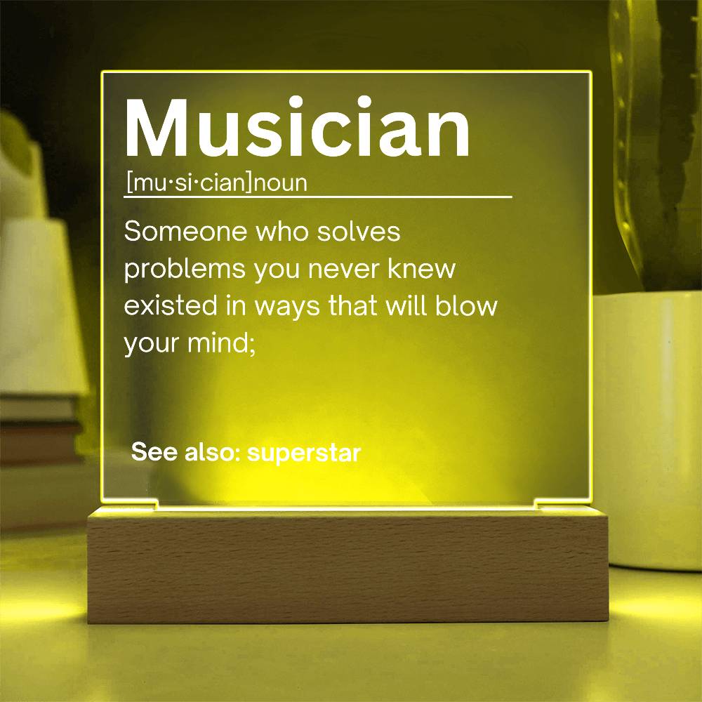 Musician Personalized Gift Acrylic Plaque 1