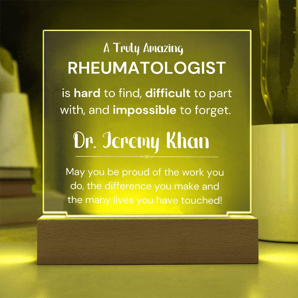 Gift For Rheumatologist Personalized Acrylic Plaque