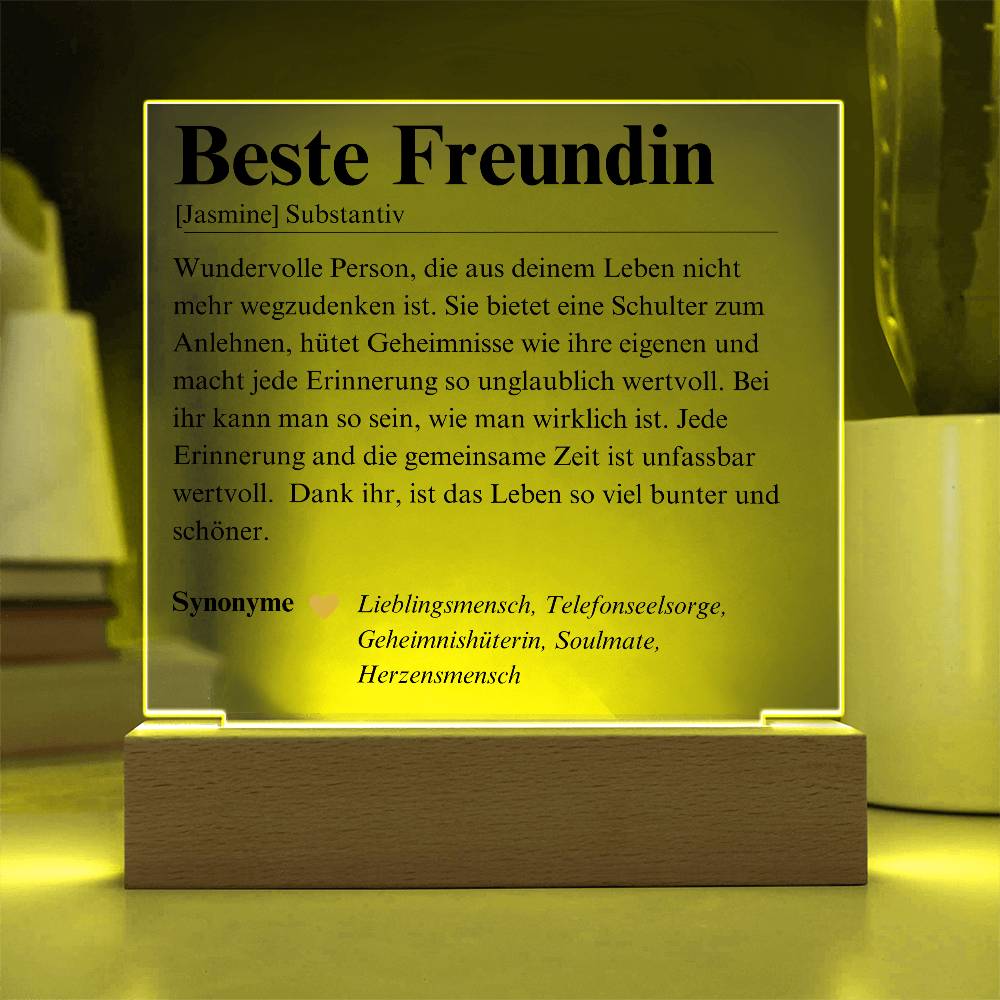 Geschenk Für Die  Beste Freundin Personalisiert