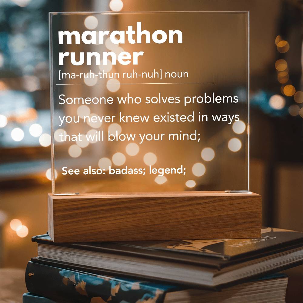 Marathon Runner Personalized Gift Acrylic Plaque 1