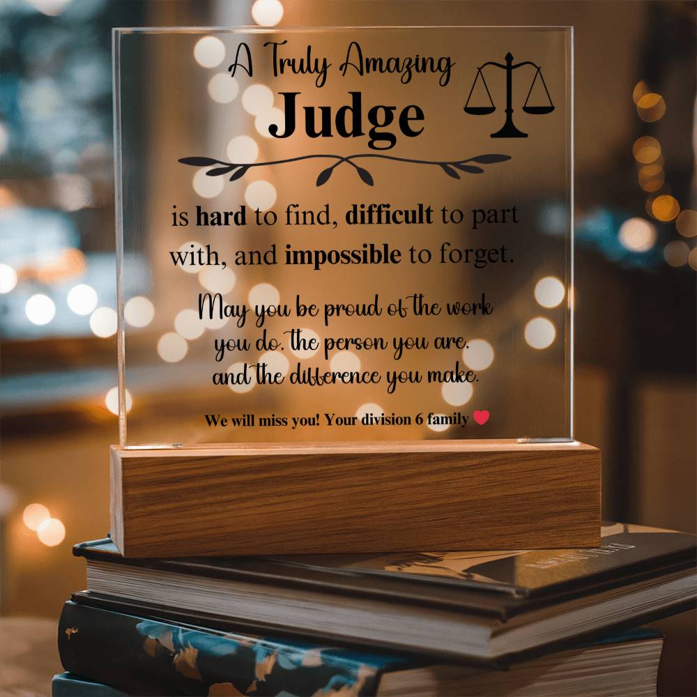 judge plaque