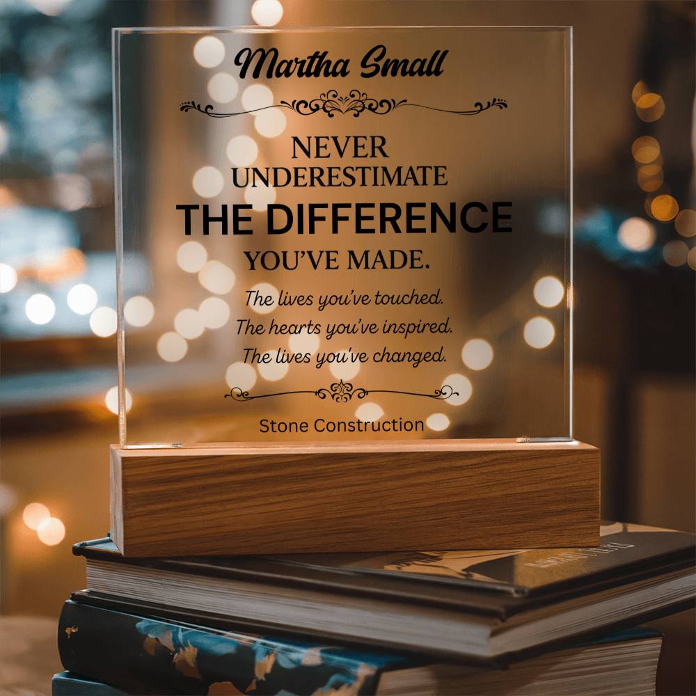 Personalized Difference Maker Plaque 2