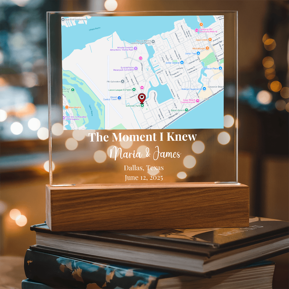 Custom Love Story Location Keepsake