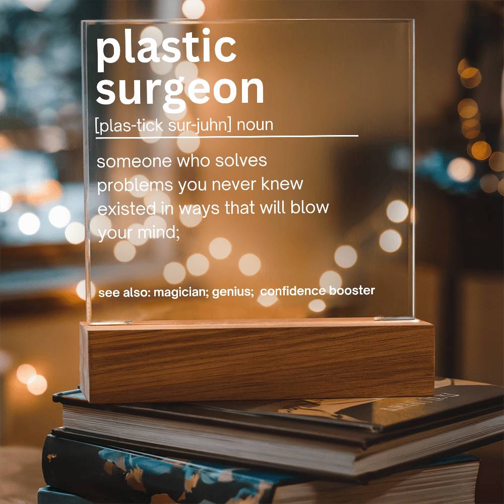 Plastic Surgeon Personalized Gift Acrylic Plaque 1