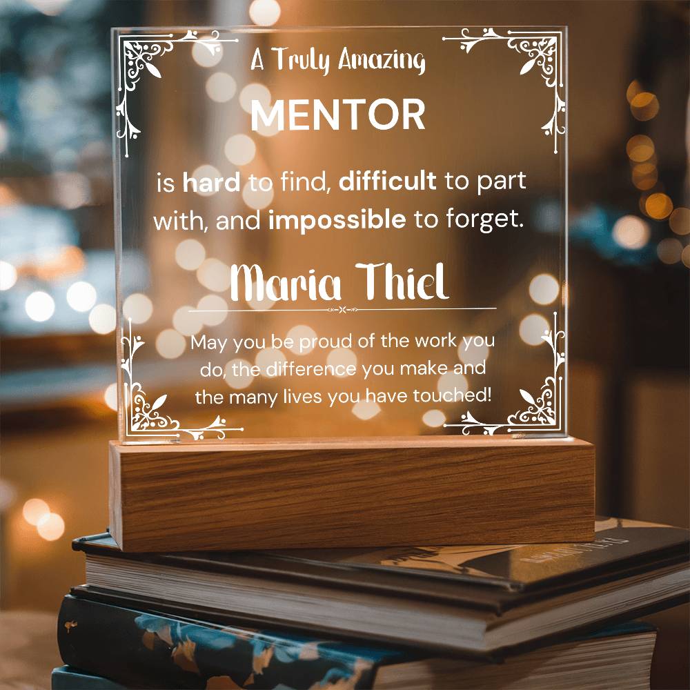 Gift For Mentor Personalized Acrylic Plaque