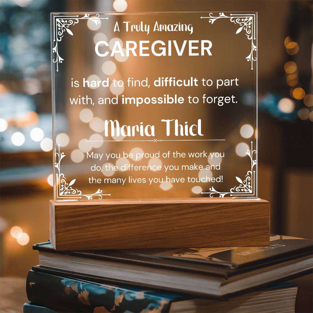 Gift For Caregiver Personalized Acrylic Plaque