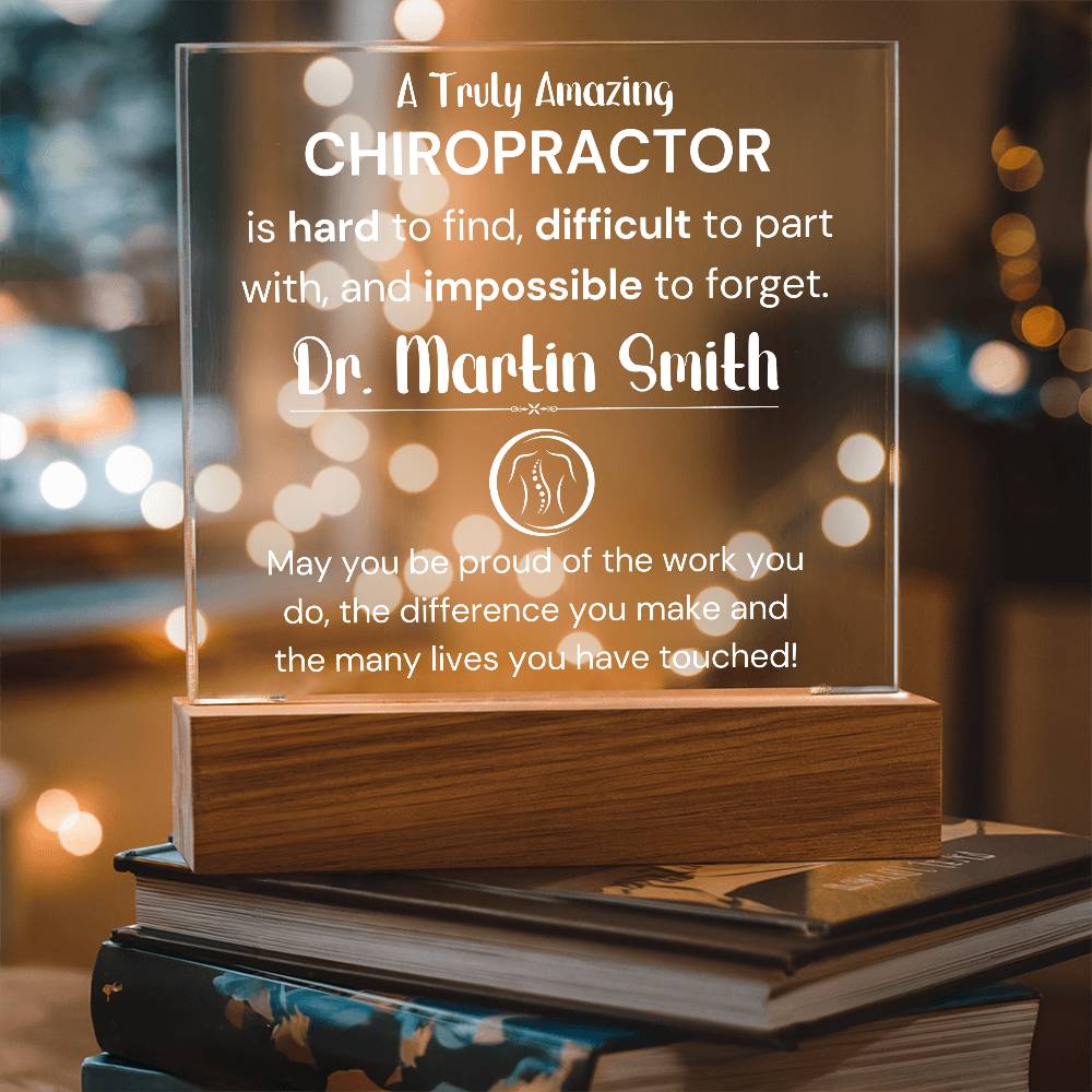 Gift For Chiropractor Personalized Acrylic Plaque 2