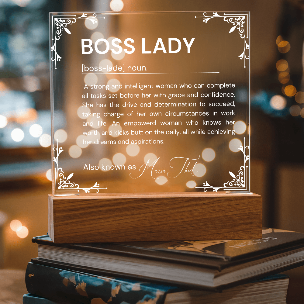 Personalized Boss Lady Definition Acrylic Plaque 1