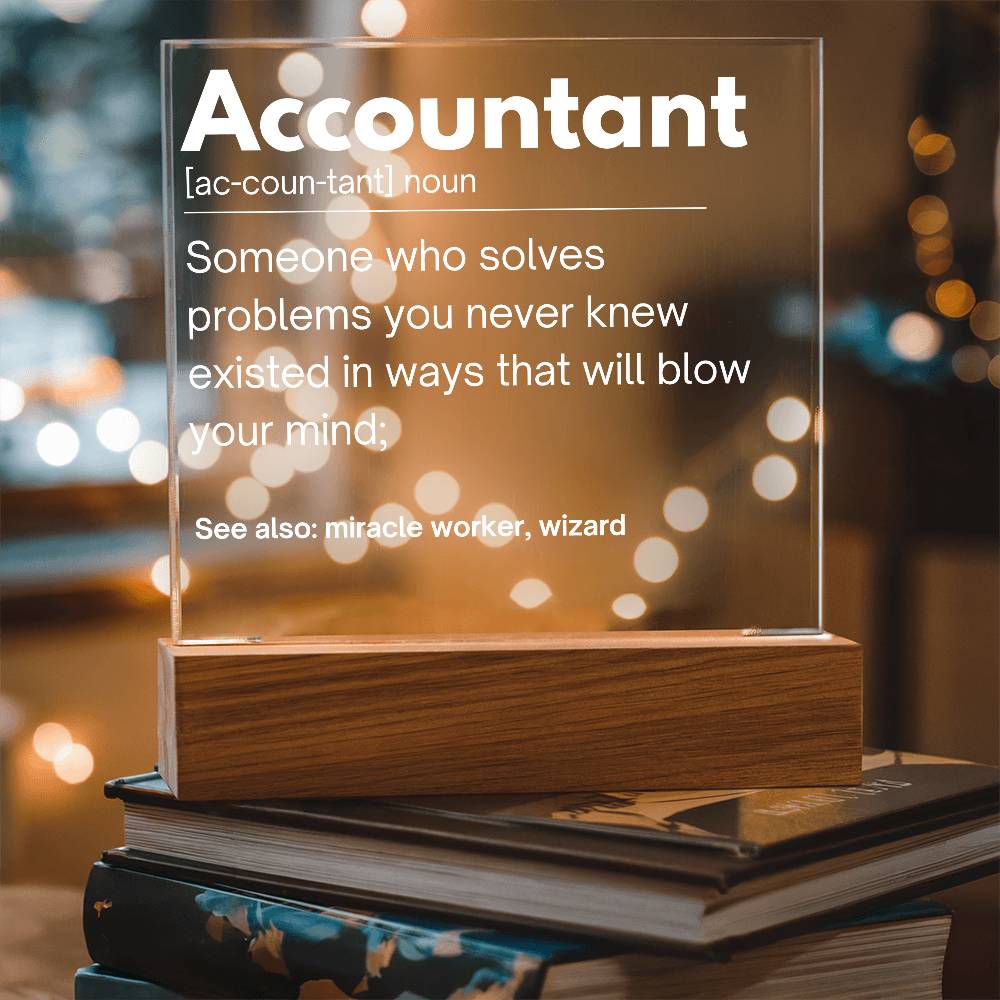 Accountant  Personalized Gift Acrylic Plaque 1