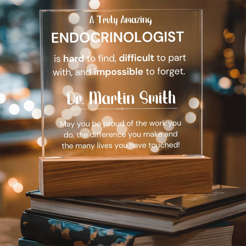 Gift For Endocrinologist Personalized Acrylic Plaque