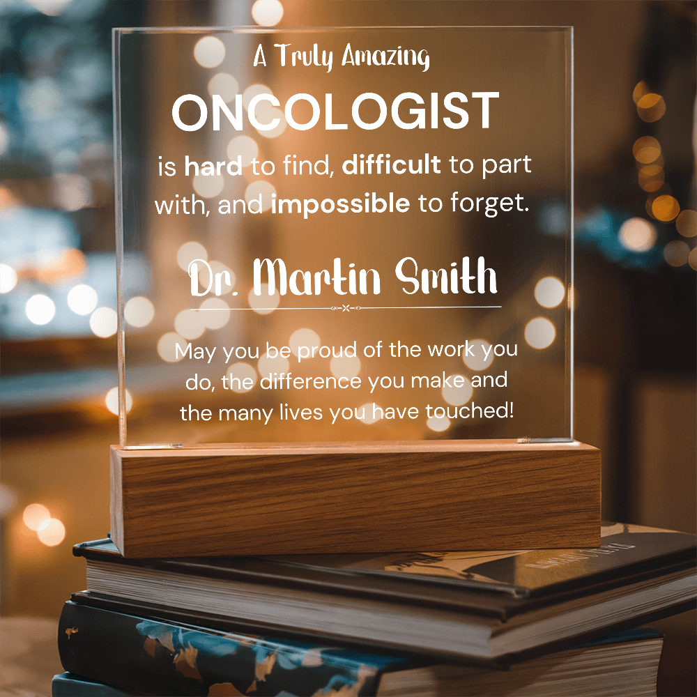 Gift For Oncologist Personalized Acrylic Plaque 2