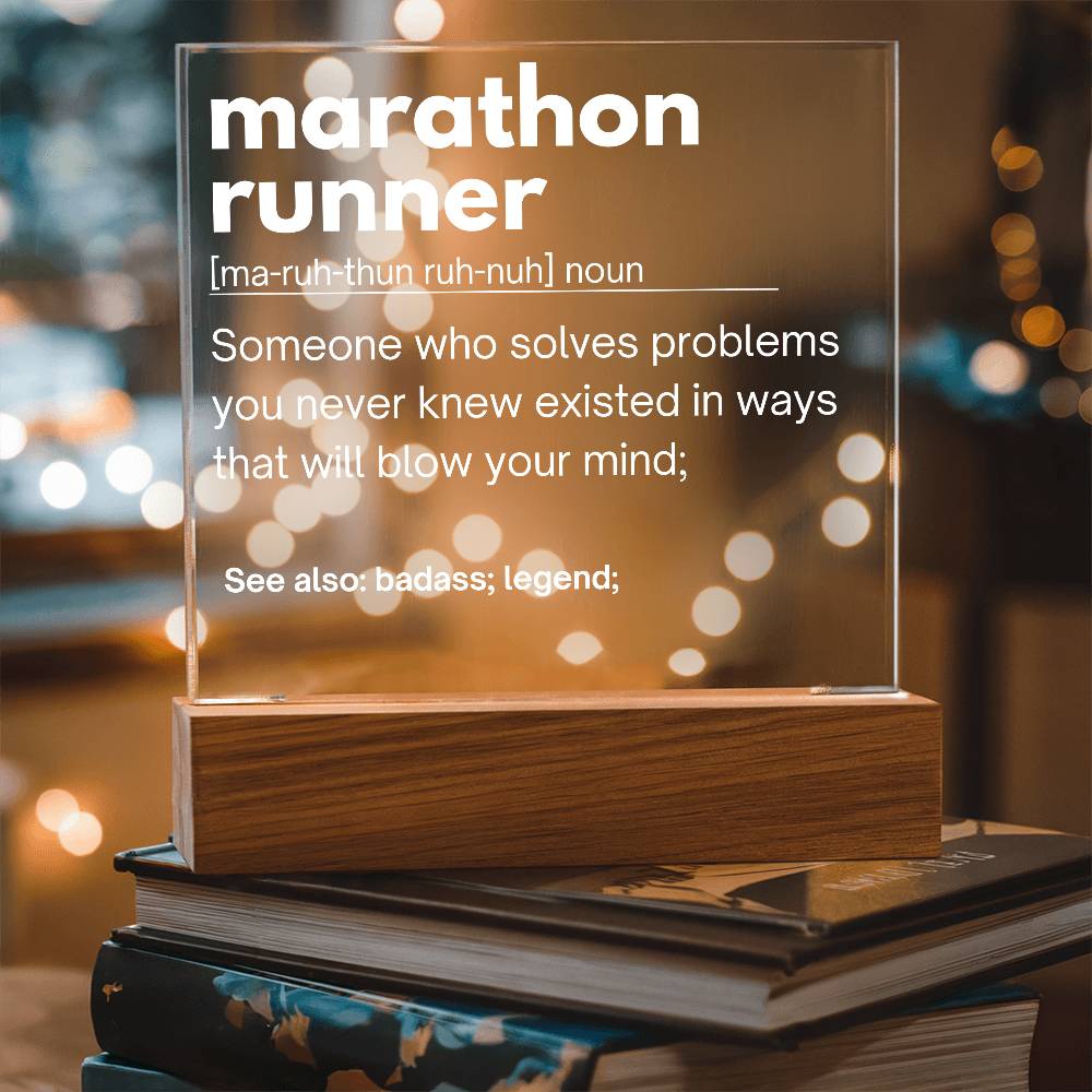 Marathon Runner Personalized Gift Acrylic Plaque 2