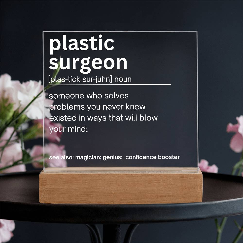 Plastic Surgeon Personalized Gift Acrylic Plaque 1