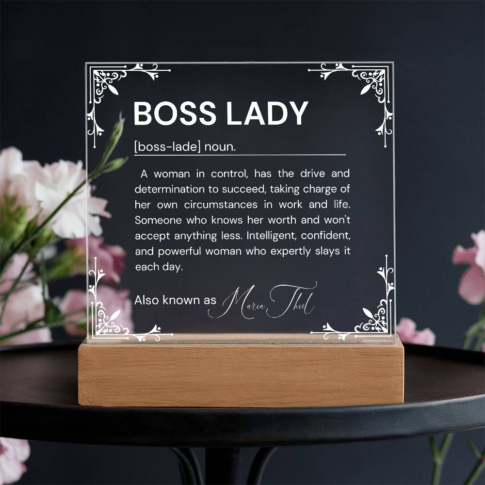 Personalized Boss Lady Definition Acrylic Plaque
