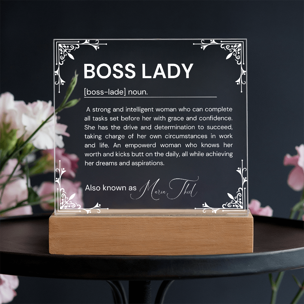 Personalized Boss Lady Definition Acrylic Plaque 1