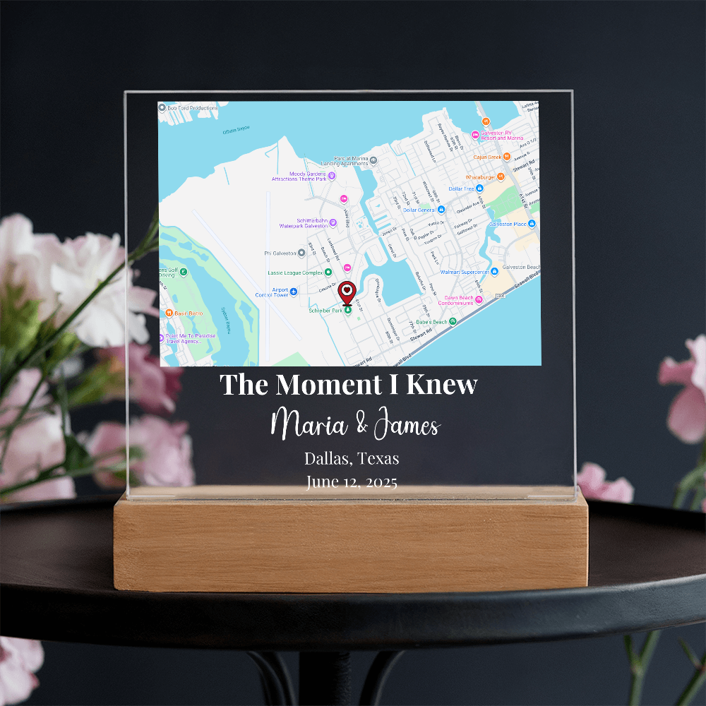 Custom Love Story Location Keepsake