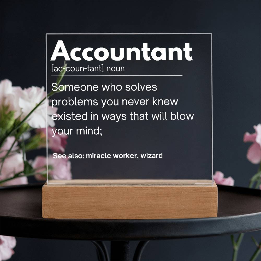 Accountant  Personalized Gift Acrylic Plaque 1