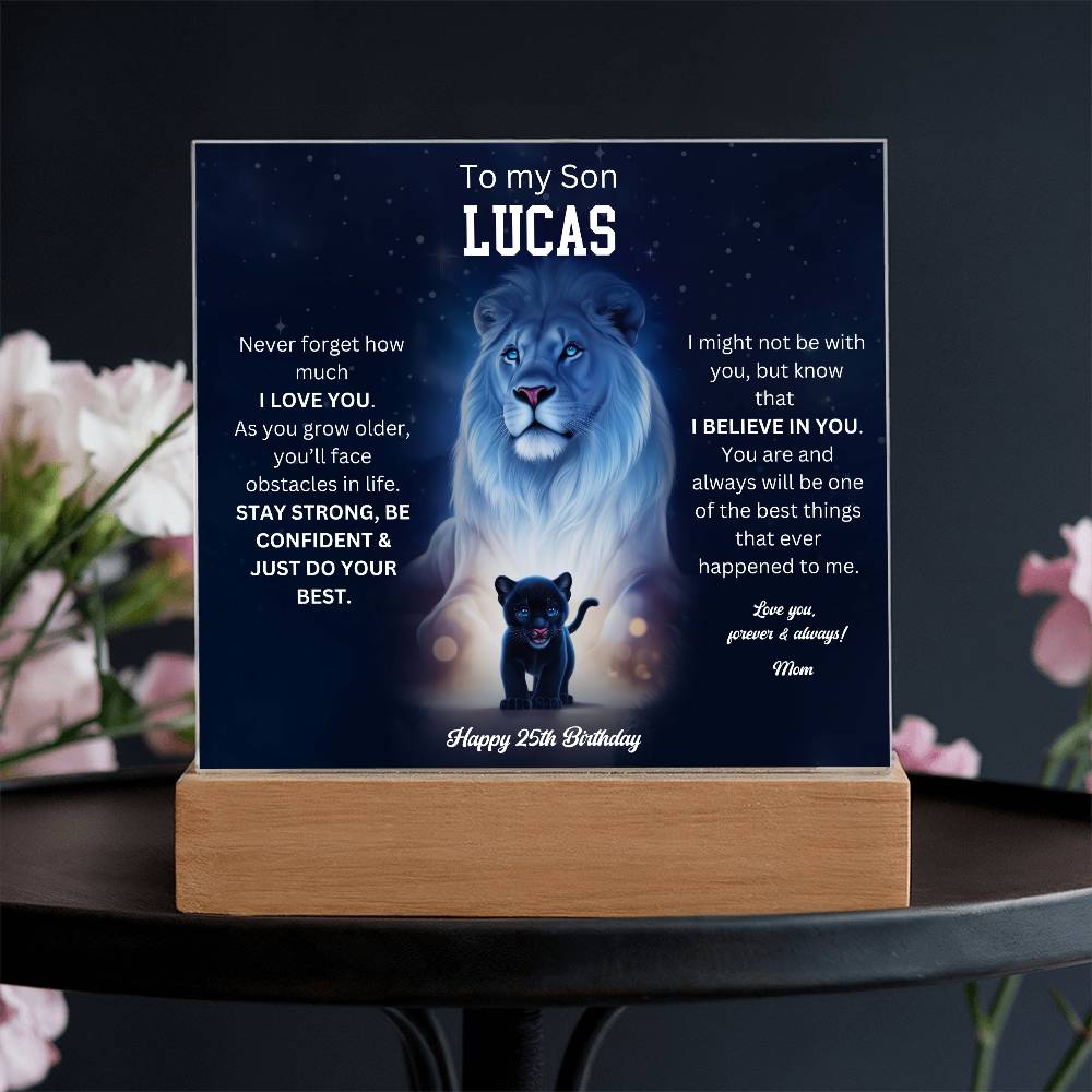 25th Birthday Gift To My Son Acrylic Plaque