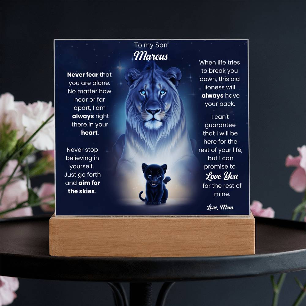 To My Son Acrylic Plaque Gift From Mom 9