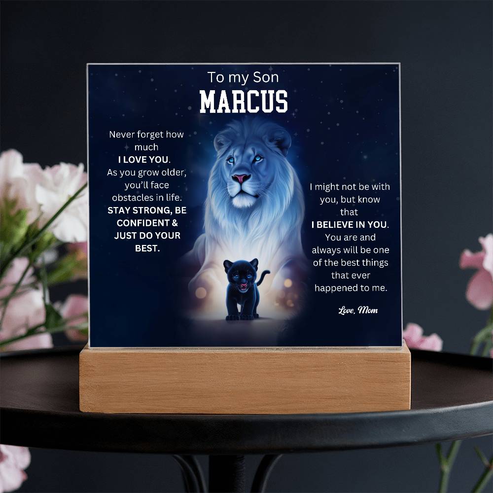 Marcus 1 - Printed Squeare Acrylic Plaque