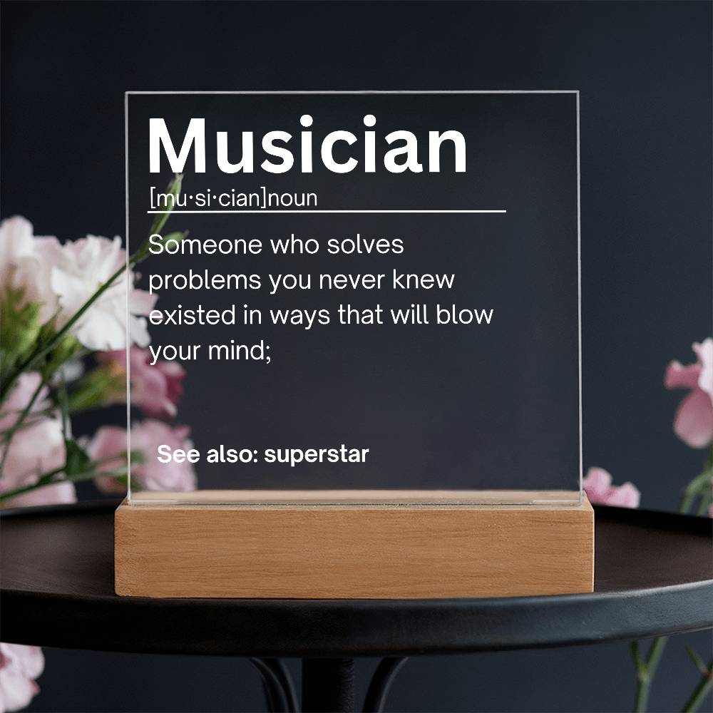 Musician Personalized Gift Acrylic Plaque 1
