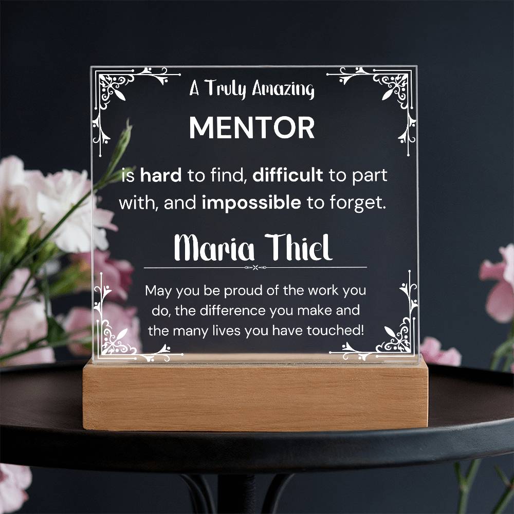 Gift For Mentor Personalized Acrylic Plaque