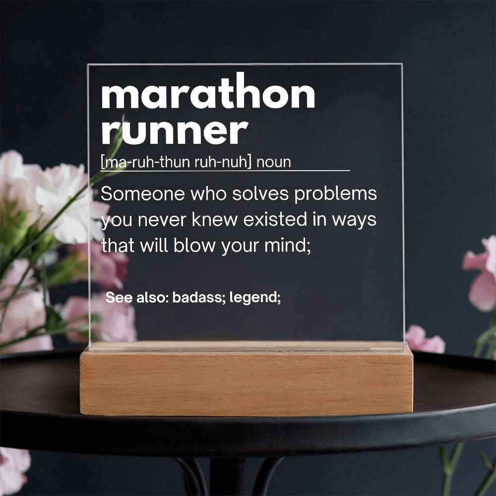 Marathon Runner Personalized Gift Acrylic Plaque 2