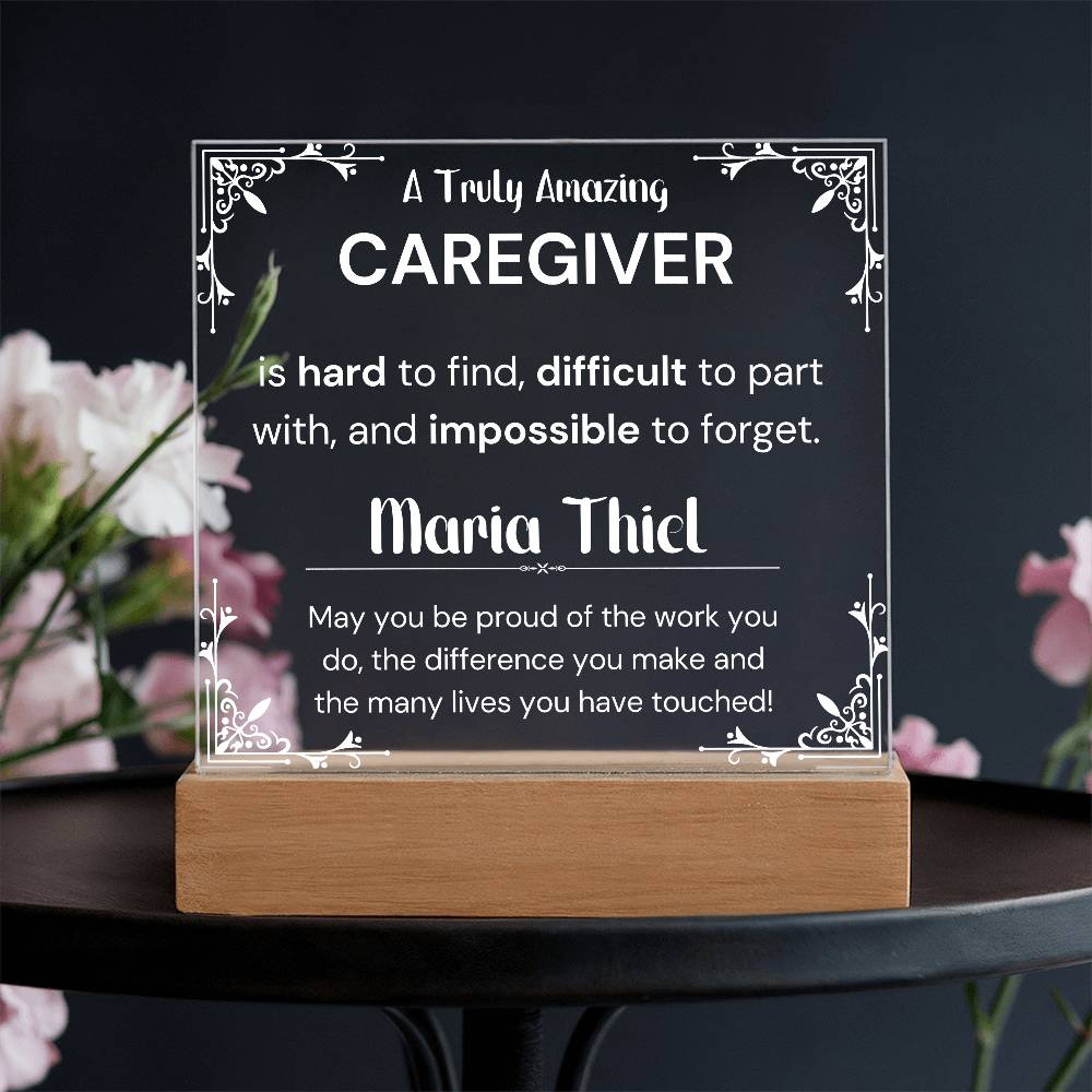 Gift For Caregiver Personalized Acrylic Plaque