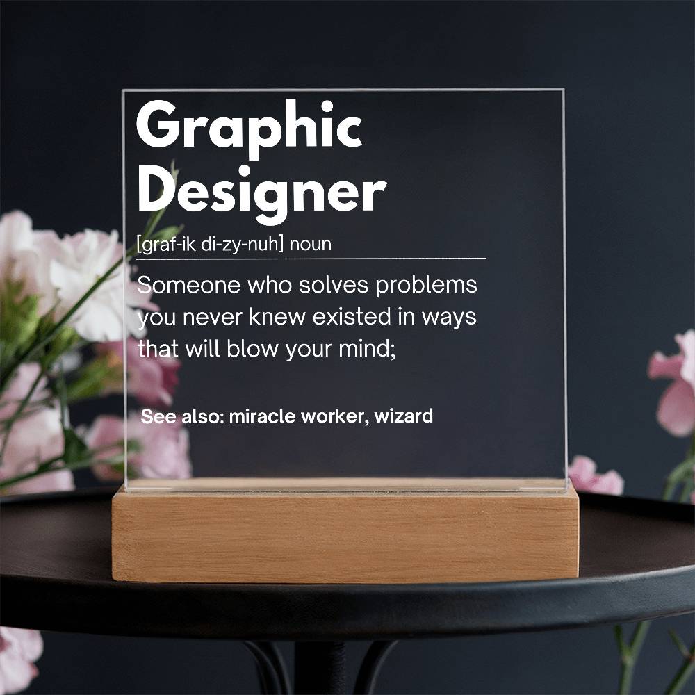 Graphic Designer Personalized Gift Acrylic Plaque1