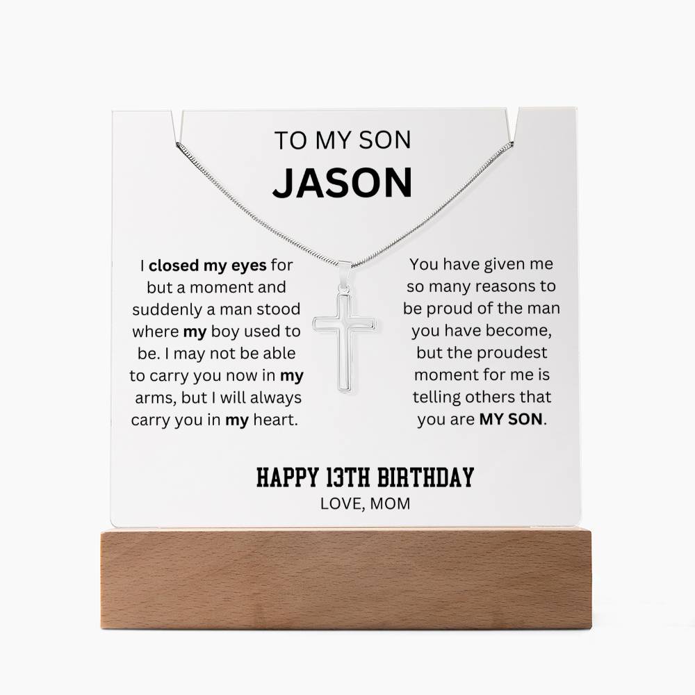 To My Son Happy 13th Birthday - Keepsake Acrylic Bundle