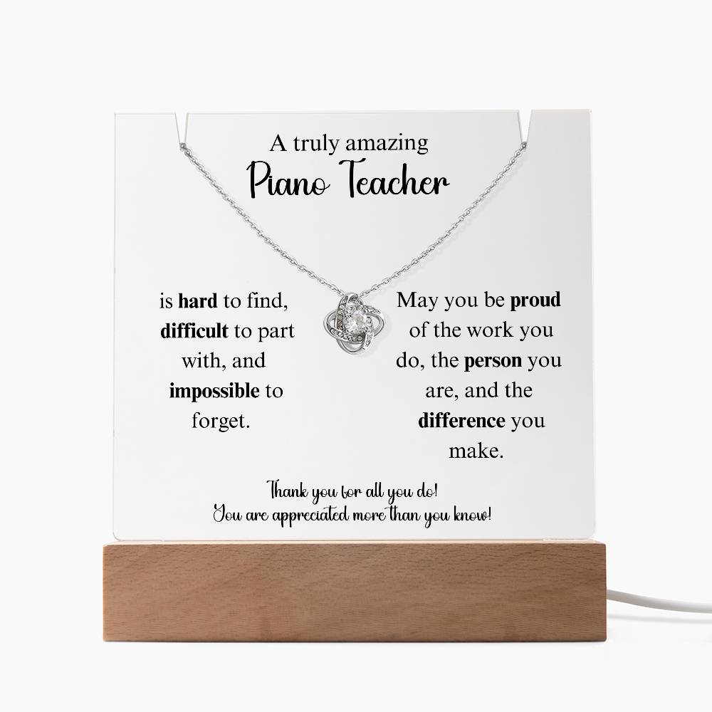 A Truly Amazing Piano Teacher - Love Knot Keepsake Acrylic Bundle