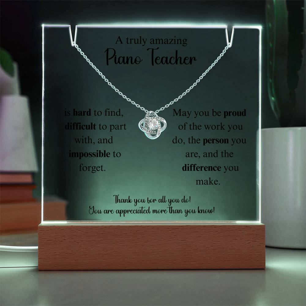 A Truly Amazing Piano Teacher - Love Knot Keepsake Acrylic Bundle