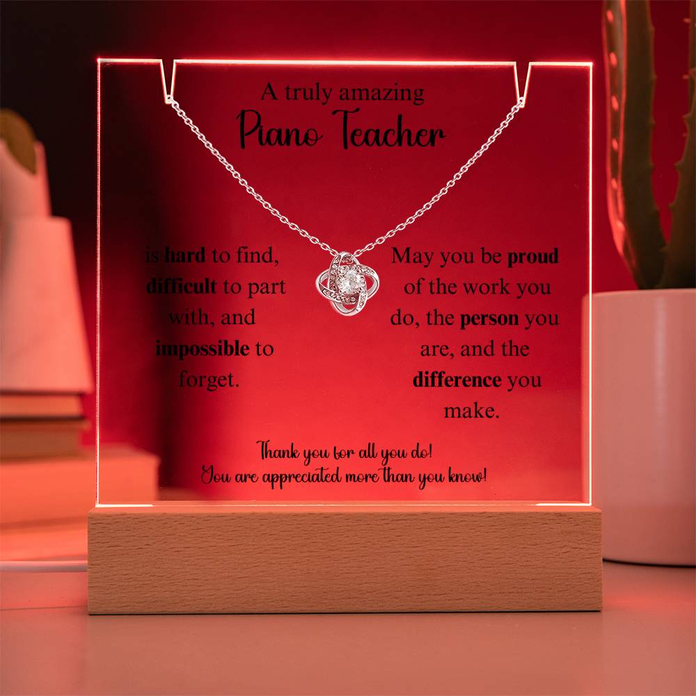 A Truly Amazing Piano Teacher - Love Knot Keepsake Acrylic Bundle