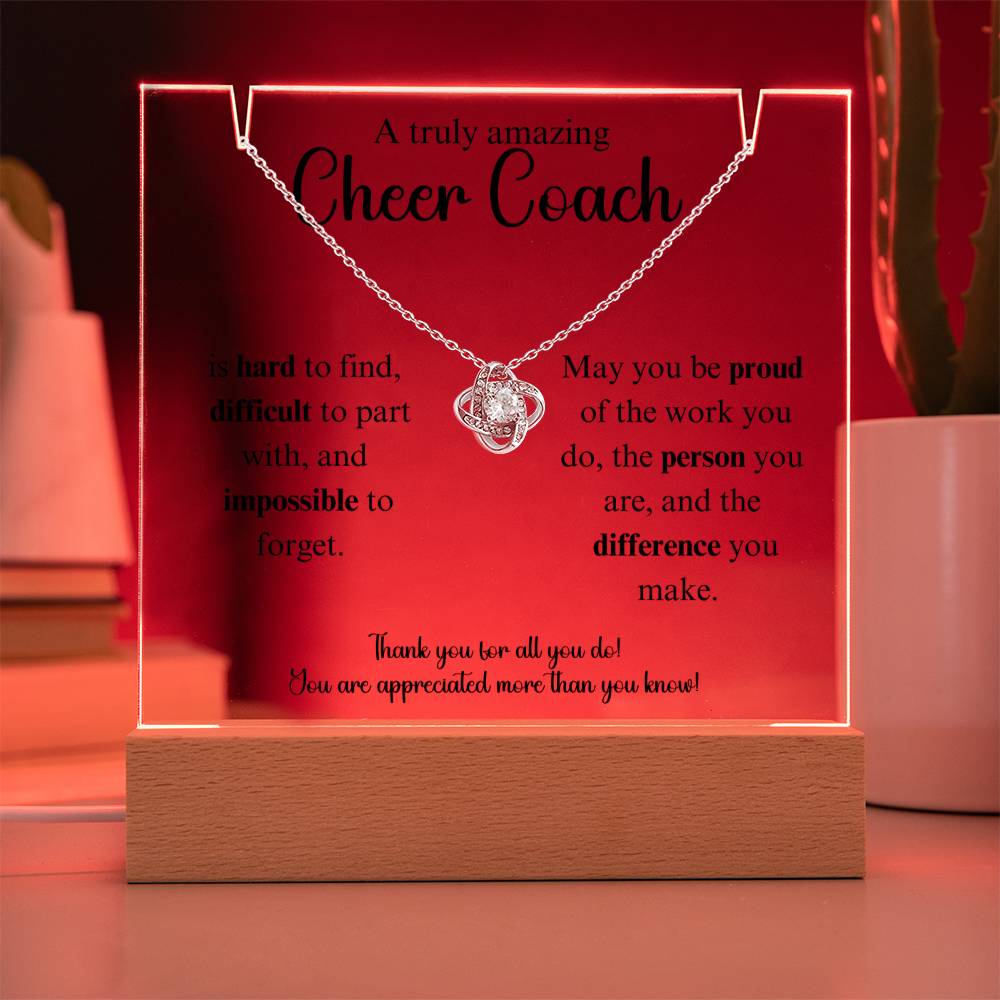 A Truly Amazing Cheer Coach - Love Knot Keepsake Acrylic Bundle