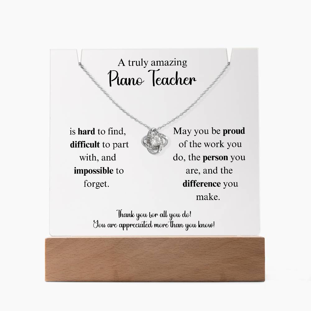 A Truly Amazing Piano Teacher - Love Knot Keepsake Acrylic Bundle