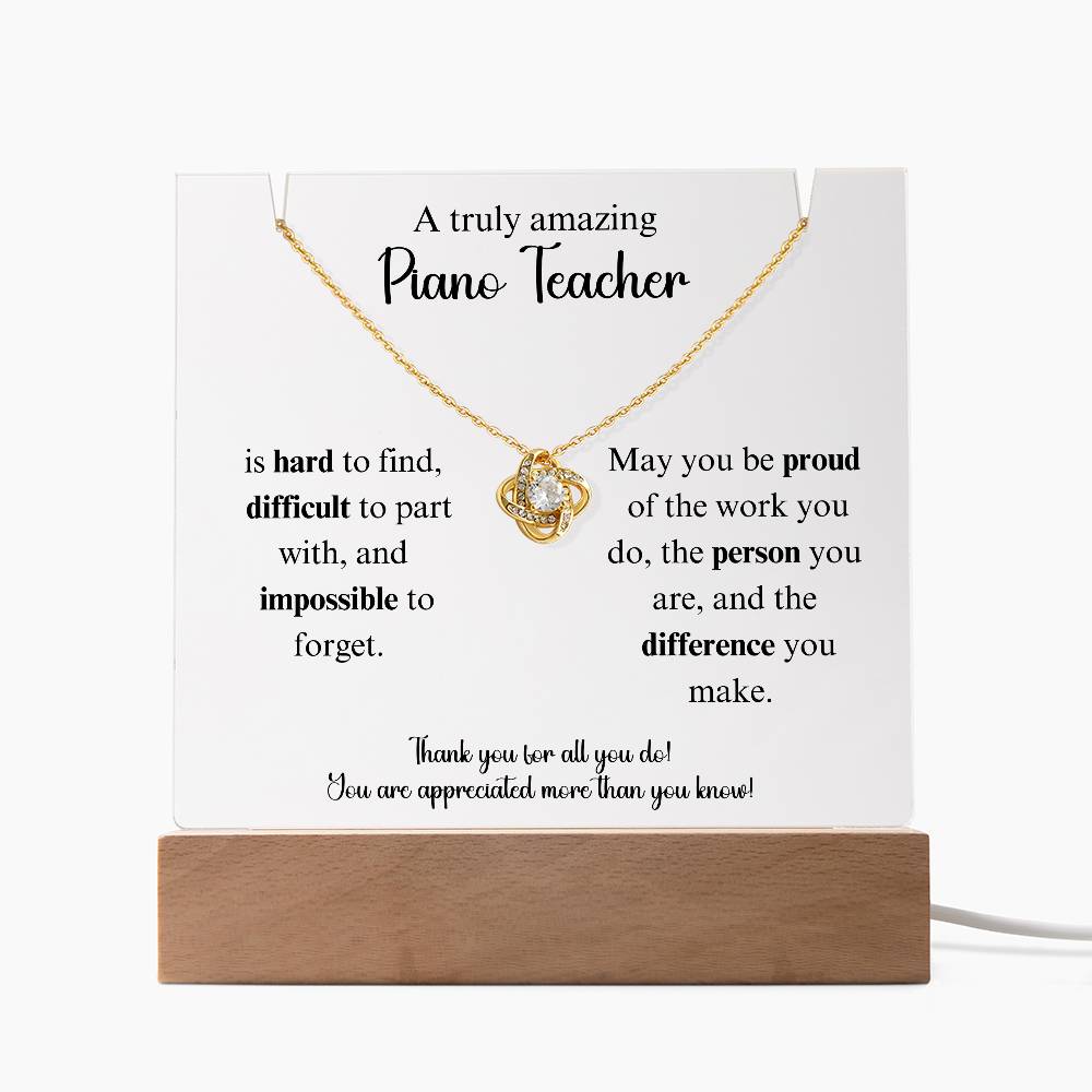 A Truly Amazing Piano Teacher - Love Knot Keepsake Acrylic Bundle