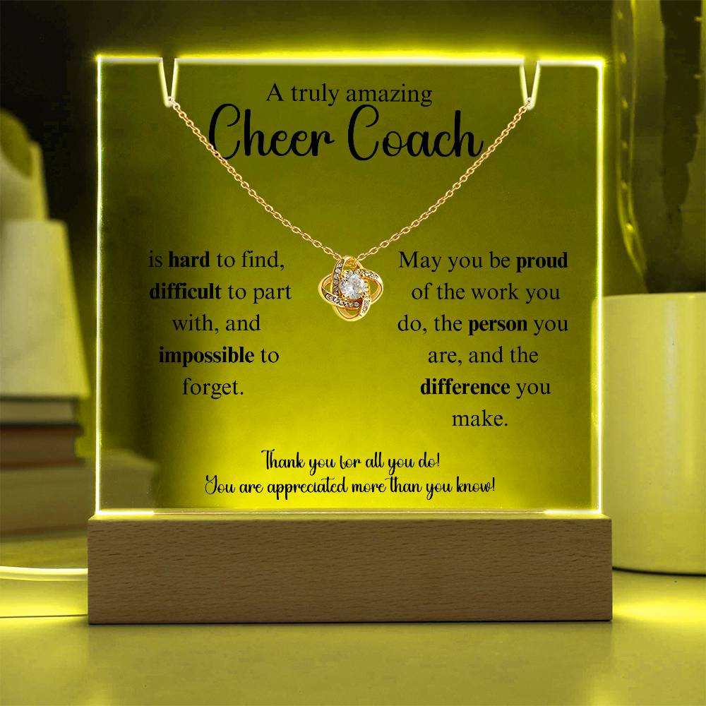 A Truly Amazing Cheer Coach - Love Knot Keepsake Acrylic Bundle