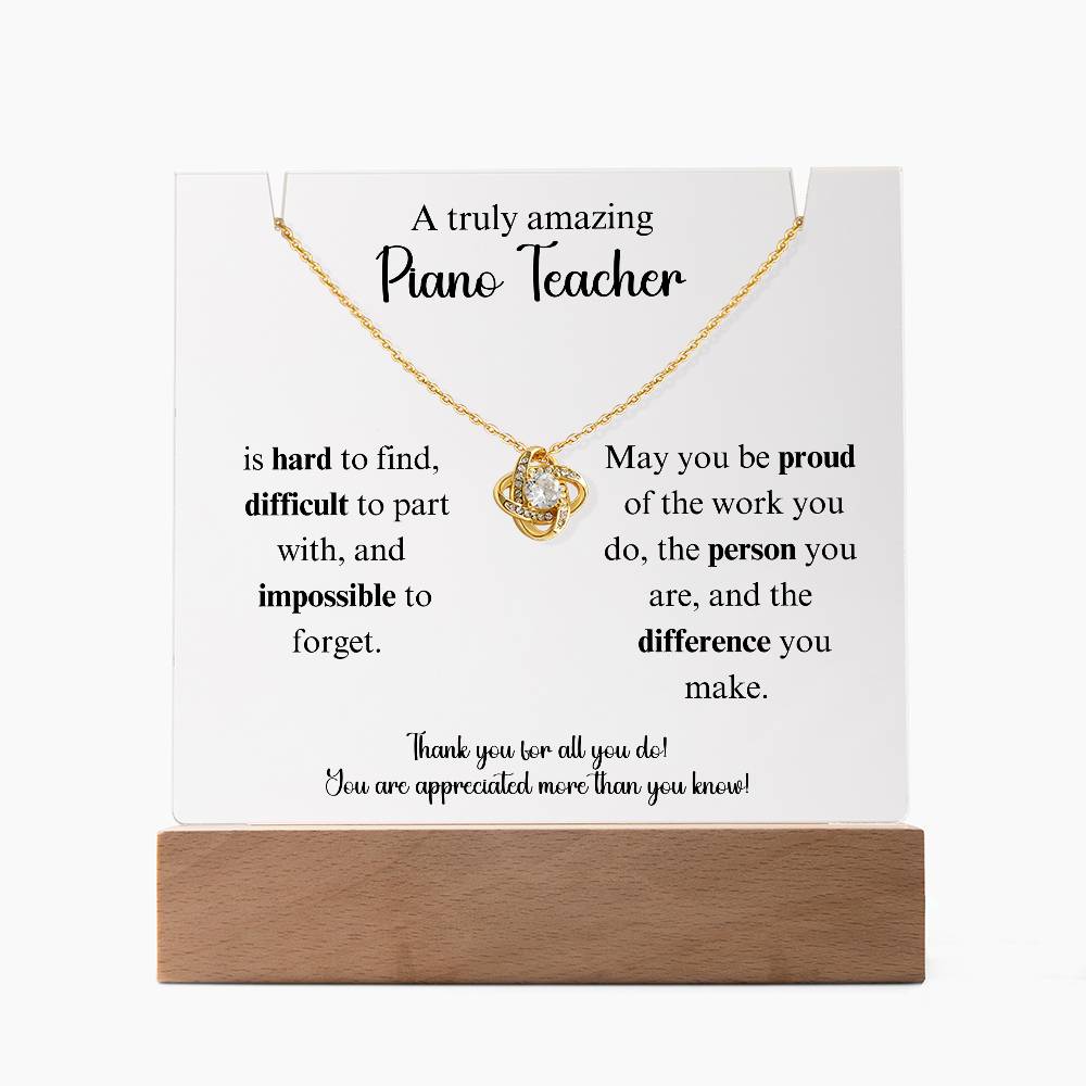 A Truly Amazing Piano Teacher - Love Knot Keepsake Acrylic Bundle