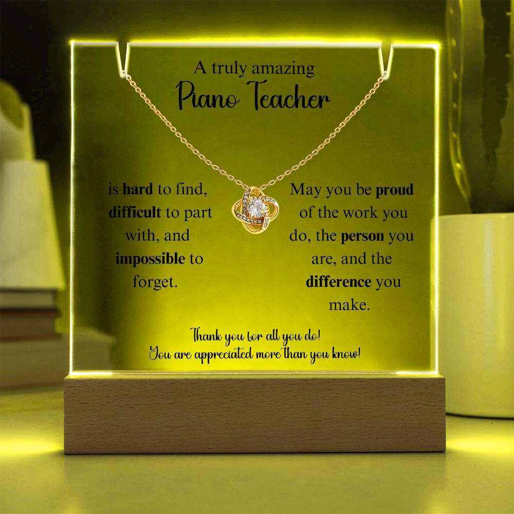 A Truly Amazing Piano Teacher - Love Knot Keepsake Acrylic Bundle