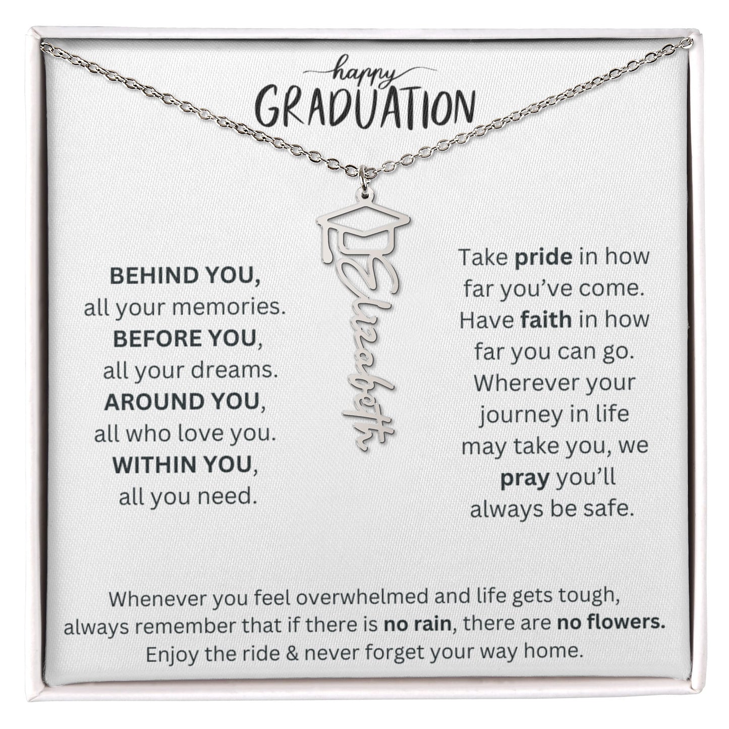 Happy Graduation - Graduation Name Necklace