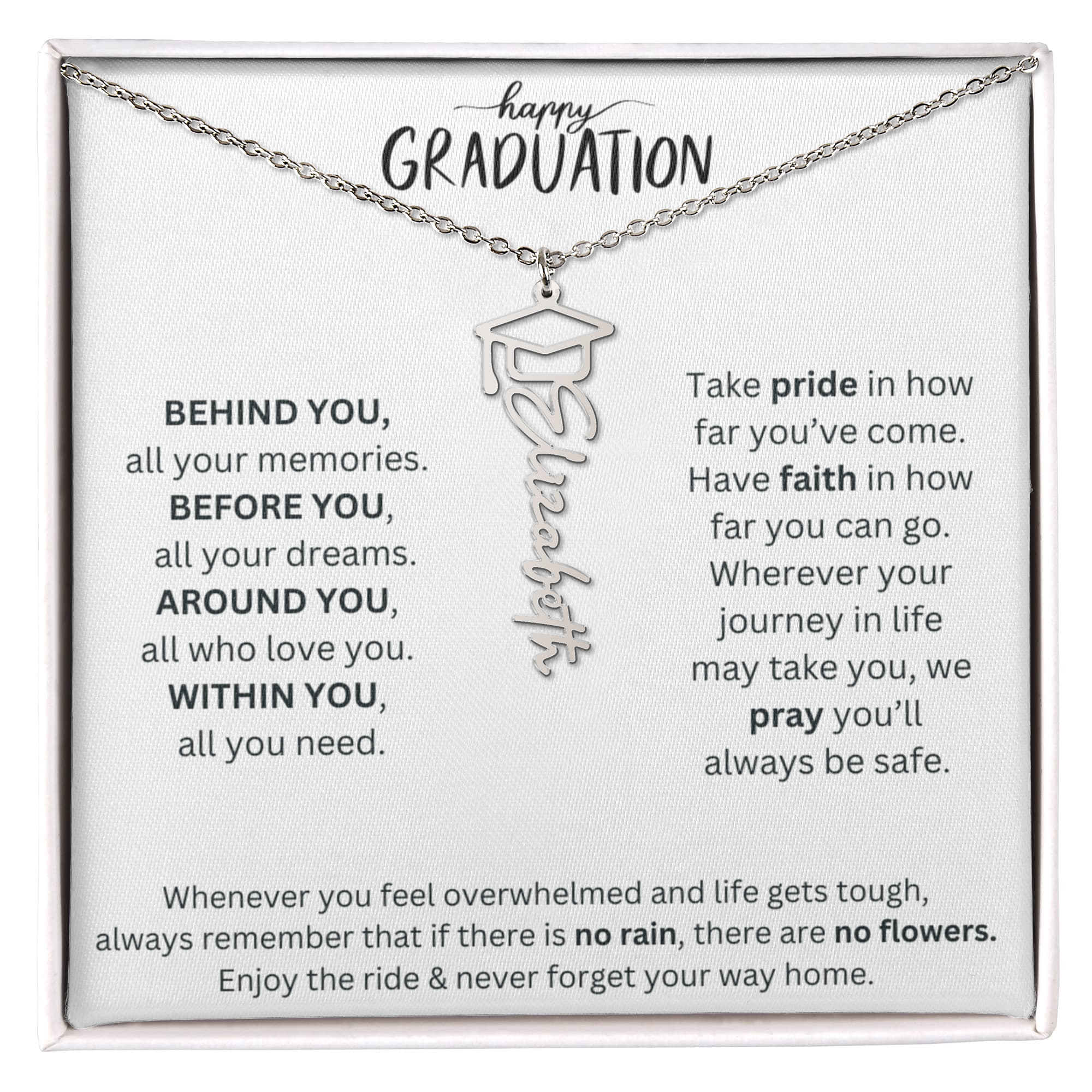 Happy Graduation - Graduation Name Necklace