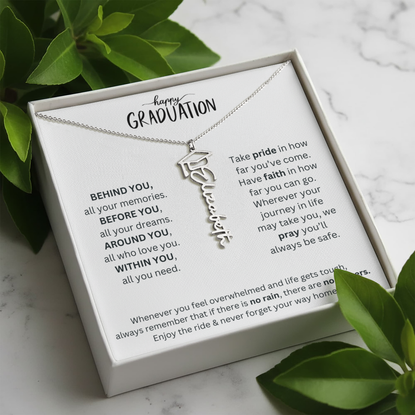 Happy Graduation - Graduation Name Necklace