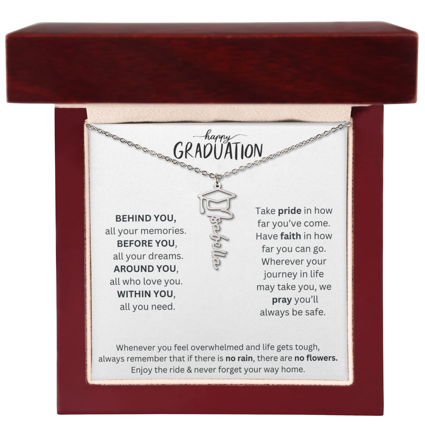 Happy Graduation - Graduation Name Necklace