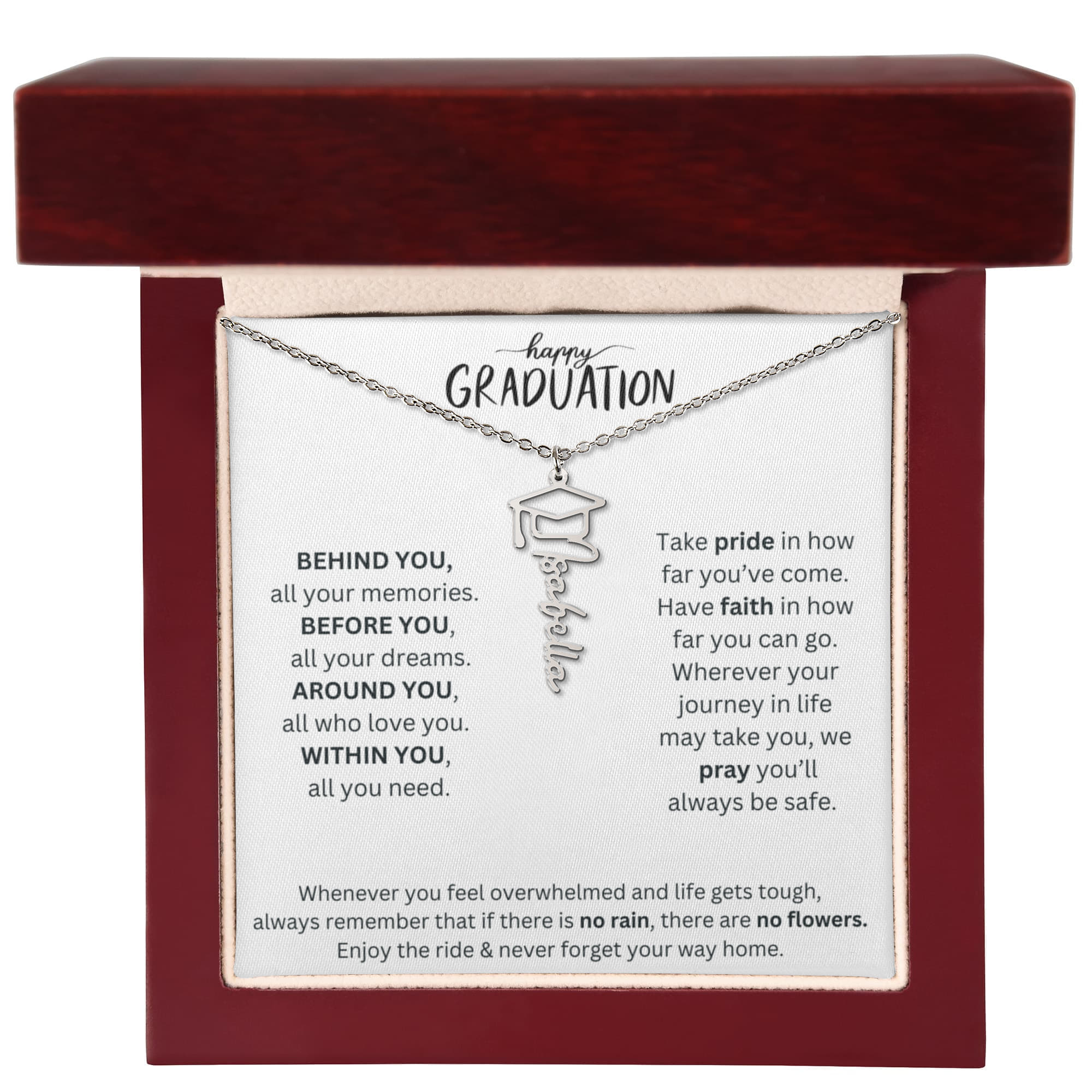 Happy Graduation - Graduation Name Necklace